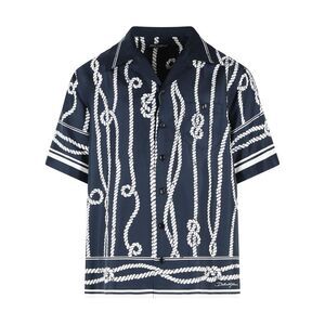 Dolce & Gabbana 'Corde' Navy Silk Shirt Men